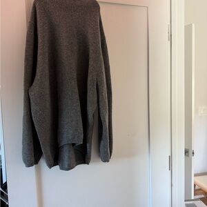Toteme gray turtleneck knit sweater
